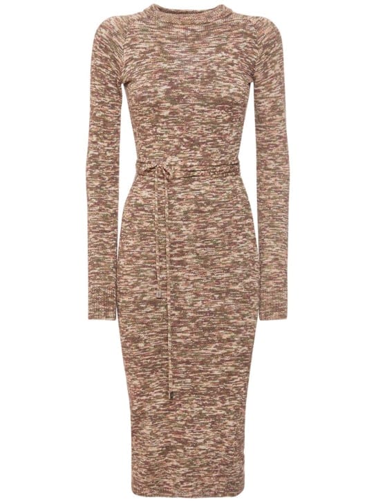 The Attico: Cut-out knit midi dress