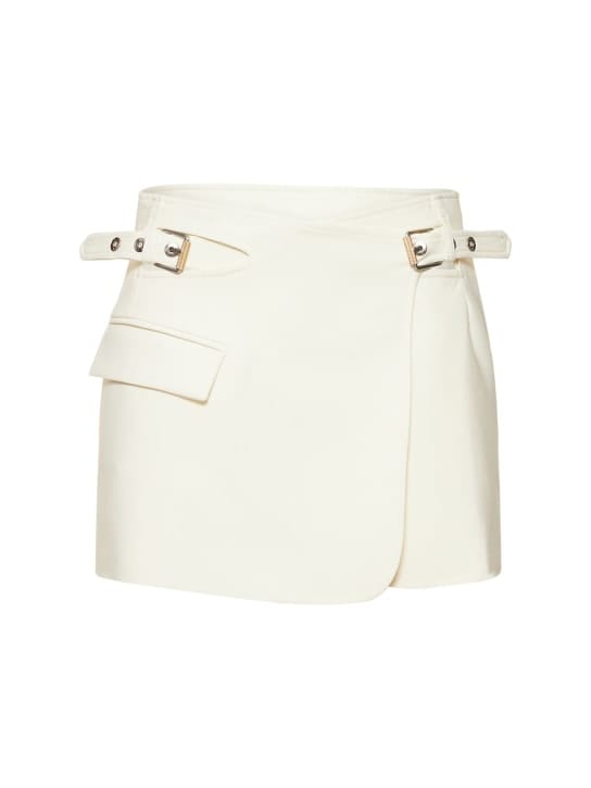 Dion Lee: 紧凑羊毛混纺双面布迷你短裙