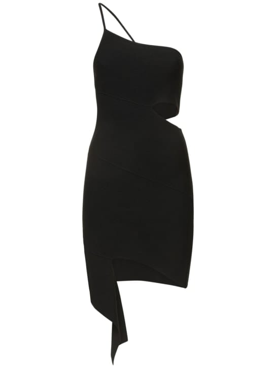 Andreadamo: One-shoulder cut-out mini dress