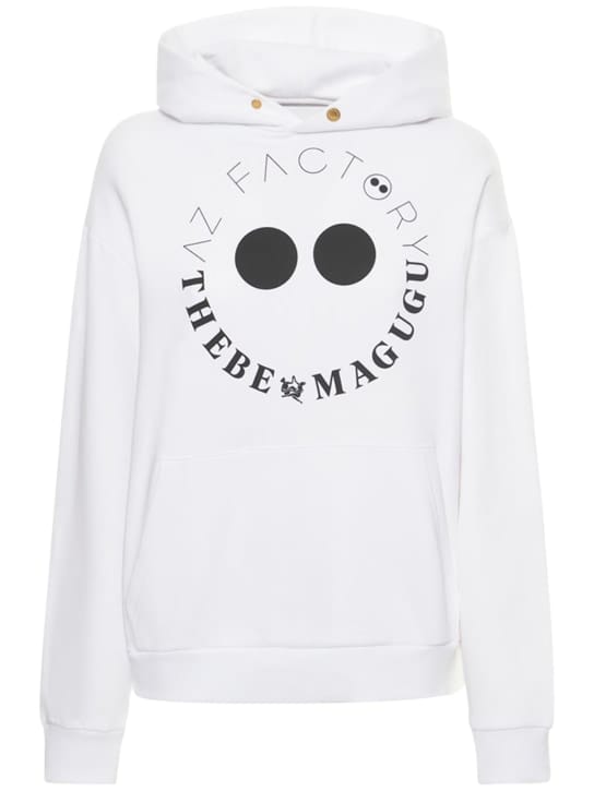 AZ FACTORY: Thebe Bagugu logo棉质平纹针织连帽卫衣