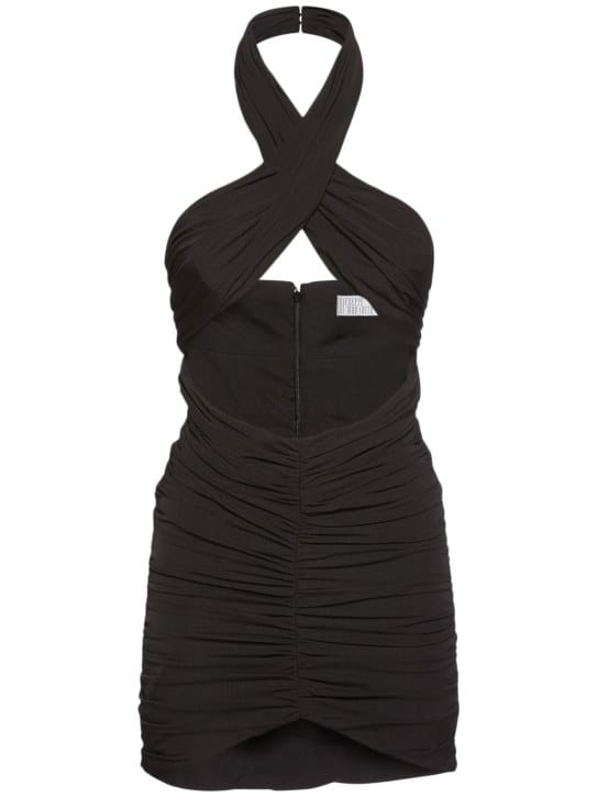Giuseppe Di Morabito: Draped halterneck cut-out mini dress
