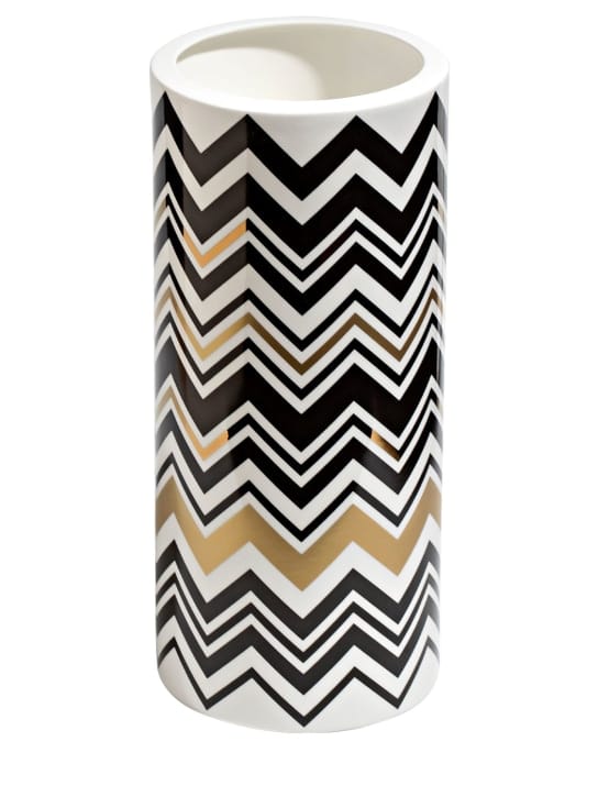 Missoni Home: Zig Zag Gold高筒花瓶
