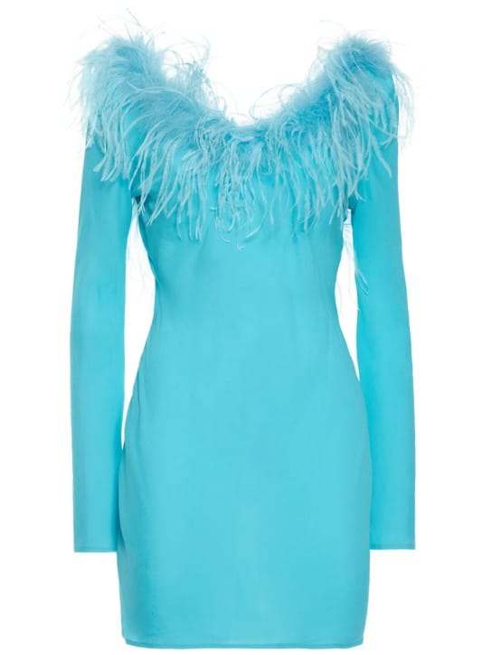 Giuseppe Di Morabito: Feather-trimmed mini dress