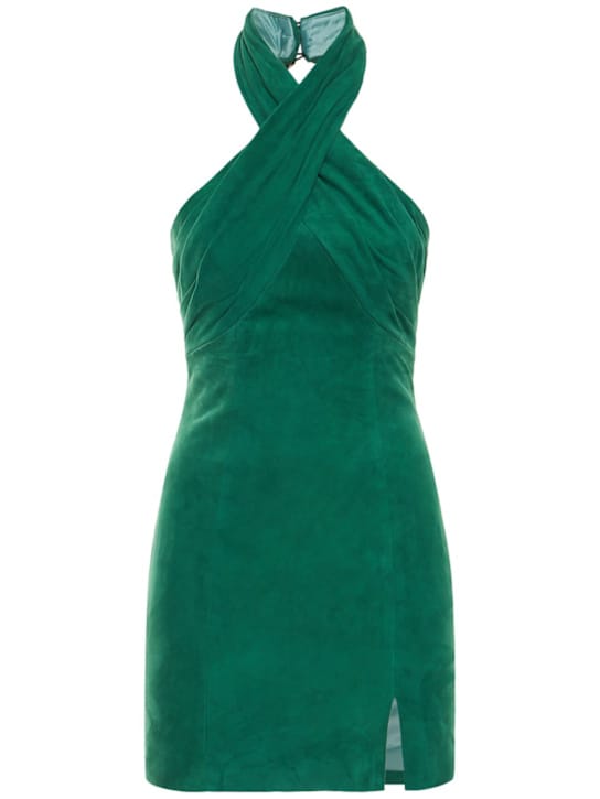 Giuseppe Di Morabito: Halter lambskin mini dress