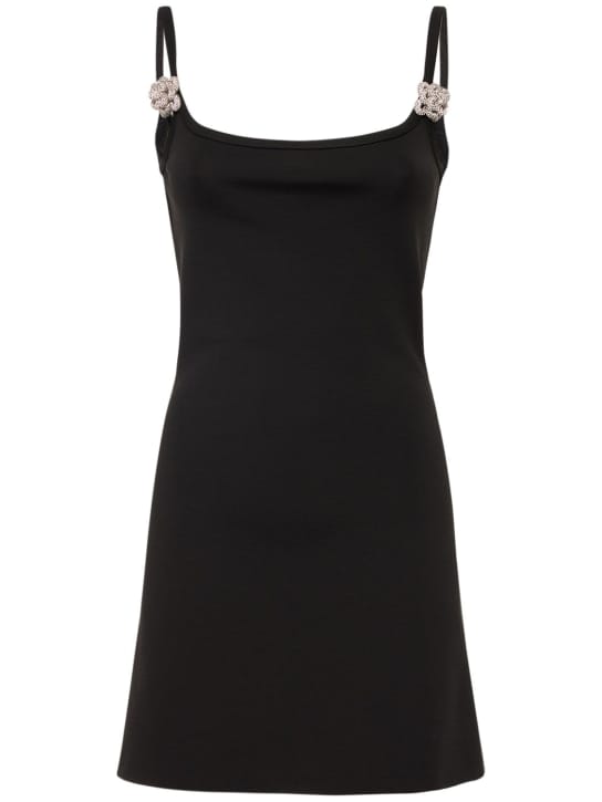 Mach & Mach: Robe courte en jersey à cristaux