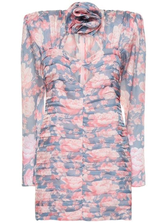 Magda Butrym: Ruched silk mini dress