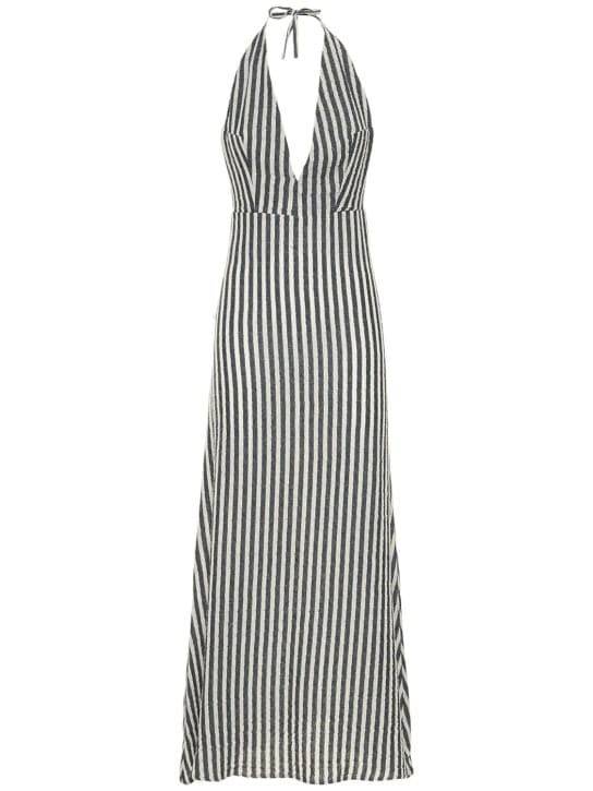 Musier Paris: Striped Cotton-Blend Maxi Dress