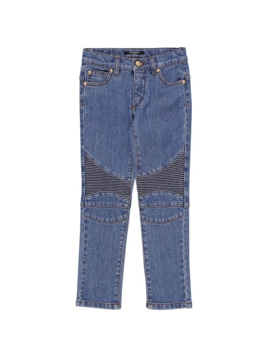 Balmain: 弹力有机棉牛仔裤