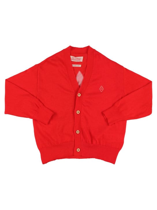 The Animals Observatory: Cardigan in maglia di cotone con intarsio