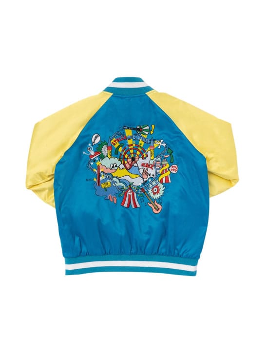 Stella McCartney Kids: 刺绣再生绸缎飞行员夹克