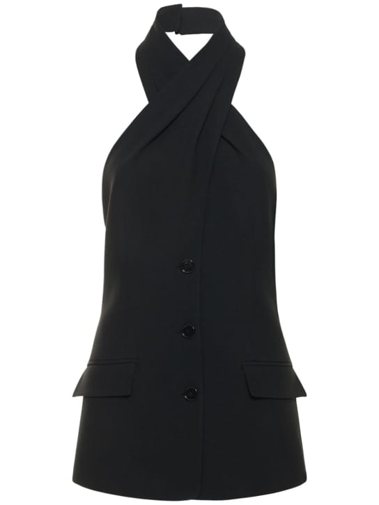 Michael Kors Collection: 绉纱sable交叉西服马甲