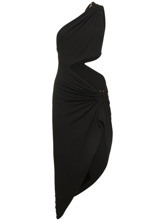 Michael Kors Collection: One-shoulder jersey cut-out dress