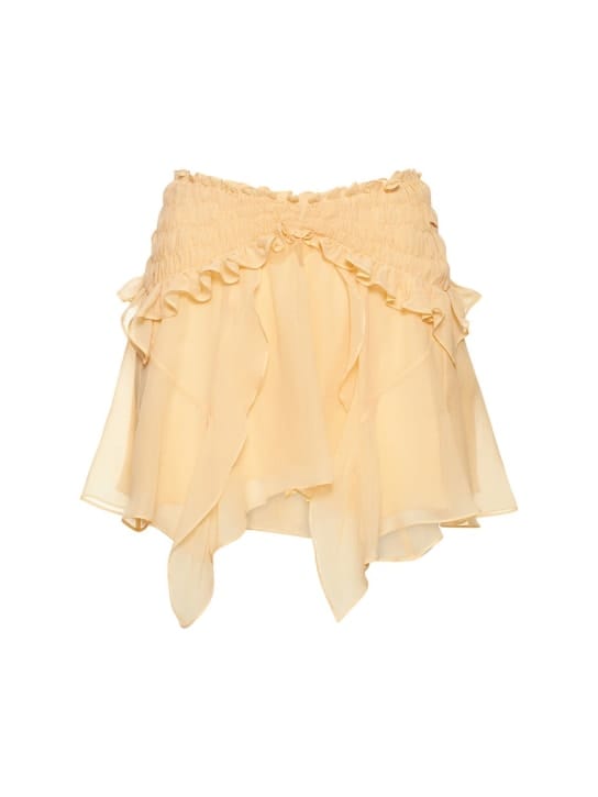 Isabel Marant: Tripsy褶饰真丝迷你短裙