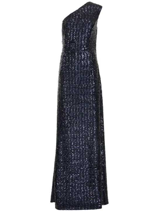 Michael Kors Collection: Abito lungo monospalla con paillettes