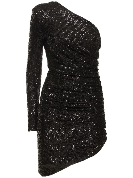 Michael Kors Collection: One-shoulder sequined mini dress