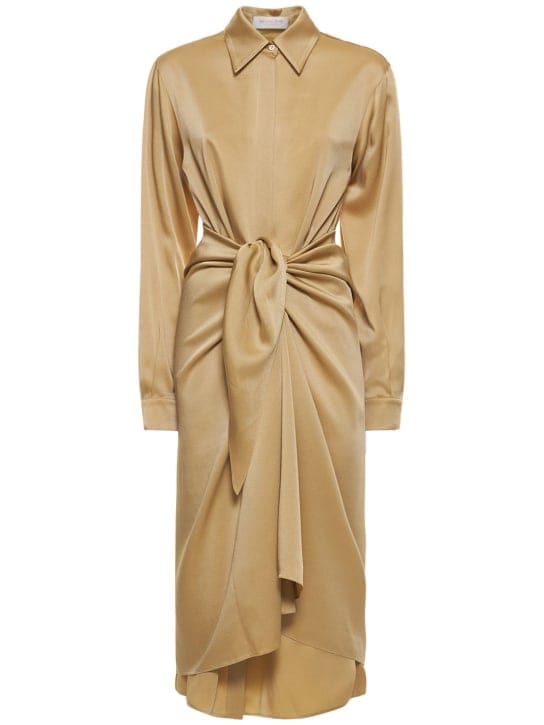 Michael Kors Collection: Knotted midi shirt dress