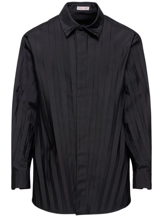 Valentino: 打褶长袖衬衫