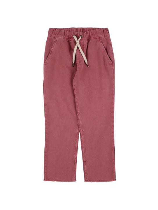 Brunello Cucinelli: Crispy棉质裤子