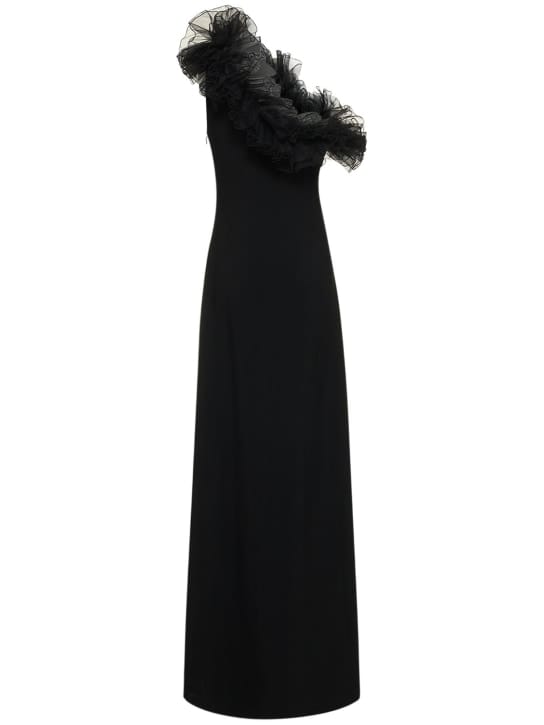 Giambattista Valli: One-shoulder gown with ruffles