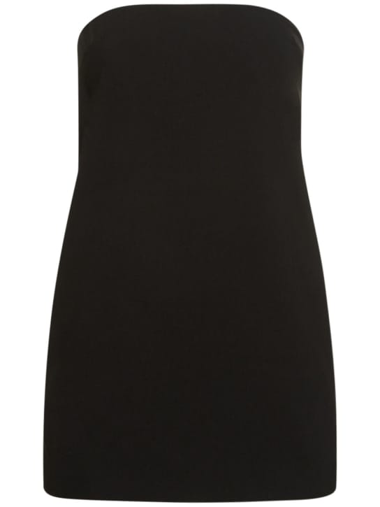 16arlington: Strapless satin mini dress