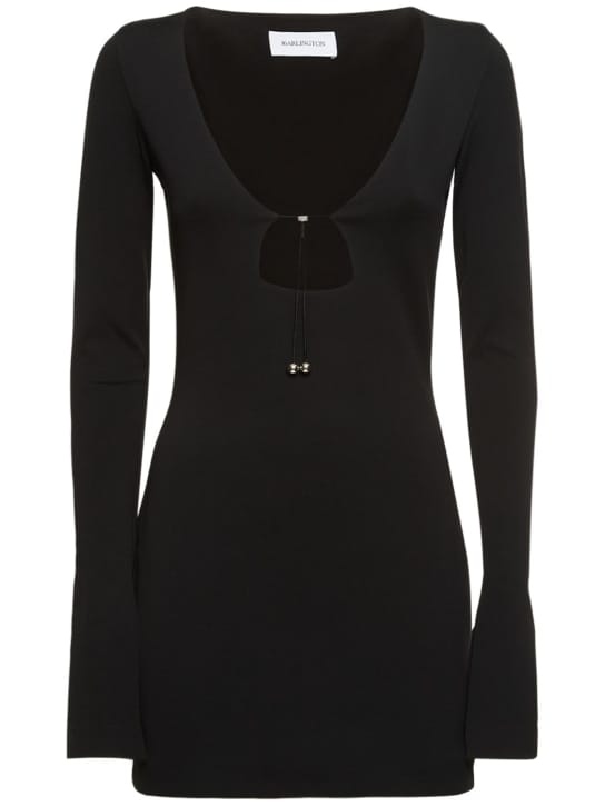 16arlington: Cutout detail jersey mini dress