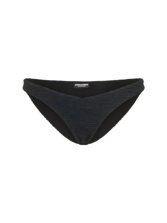 Dsquared2: Logo褶皱比基尼泳裤