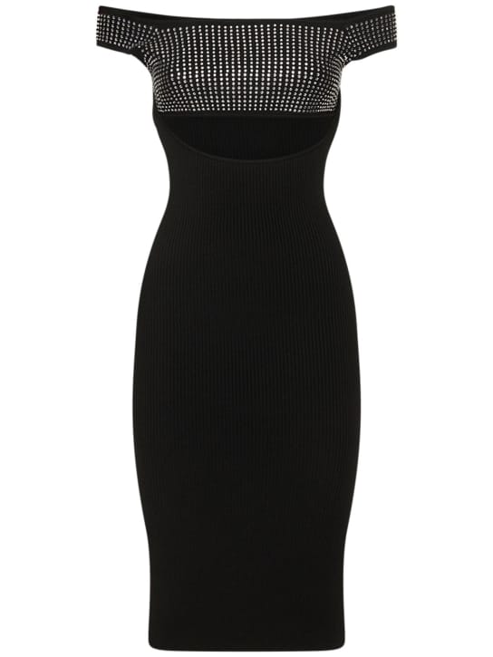 Giuseppe Di Morabito: Ribbed knit dress with crystals