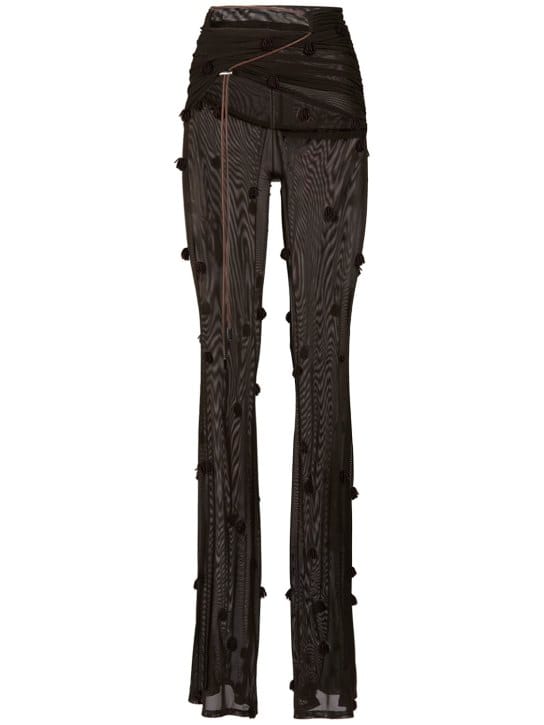 Jacquemus: Le Pantalon Espelho珠饰网眼裤子