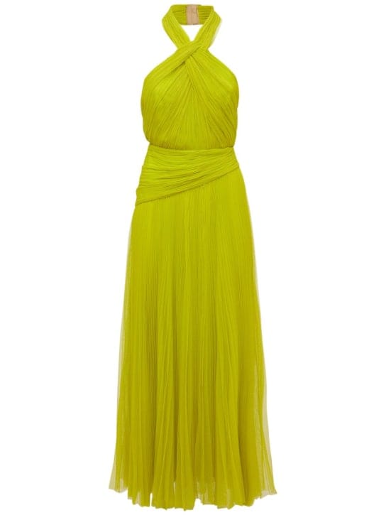 Maria Lucia Hohan: Abito midi halter in tulle plissé