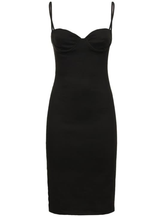 Anemos: Vestido midi en lino con corsé