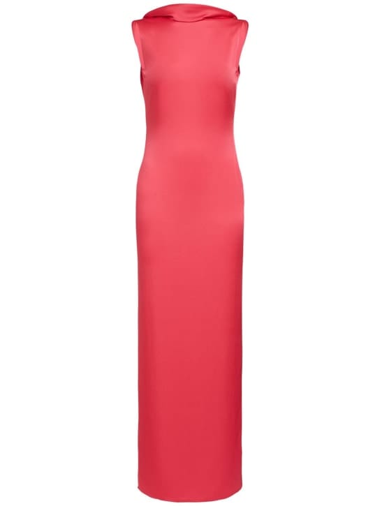 Versace: Vestido largo con espalda drapeada