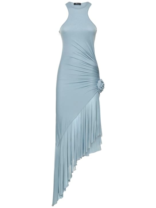Blumarine: Asymmetrical draped jersey dress