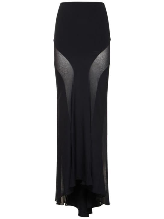 Dion Lee: 轻薄针织罗纹长款半身裙