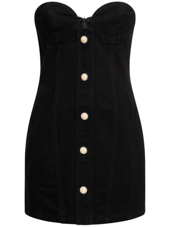 Magda Butrym: Vestido corto bustier de algodón