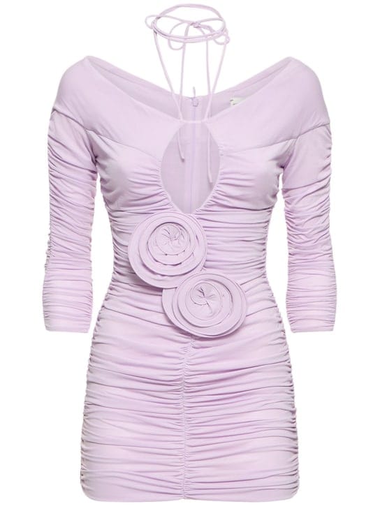 Magda Butrym: Vestido corto en jersey fruncido