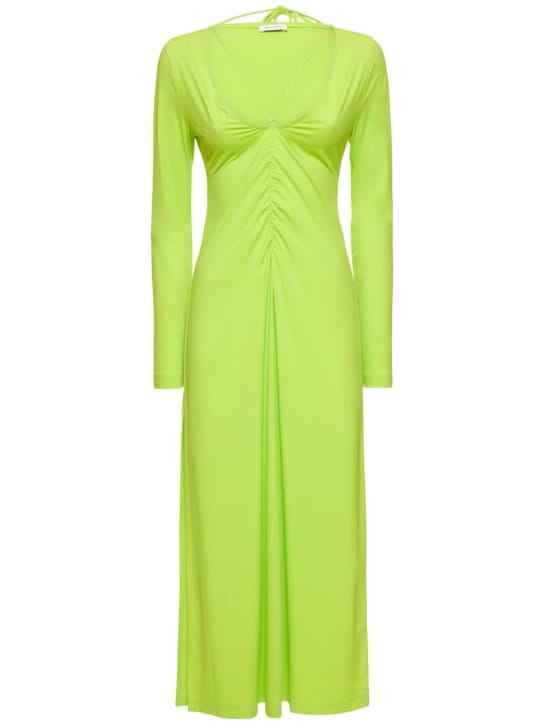 Saks Potts: Robe midi froncée à col V