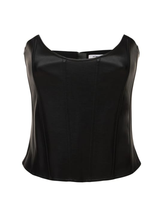 Miaou: Leia仿皮束身上衣