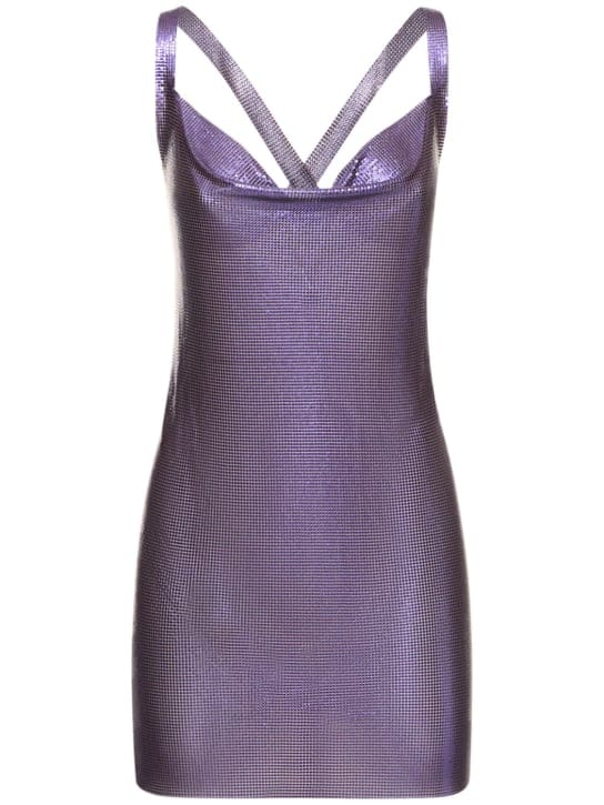 FANNIE SCHIAVONI: Stainless steel mini dress