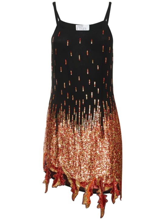 Giuseppe Di Morabito: Short dress with sequin embroidery