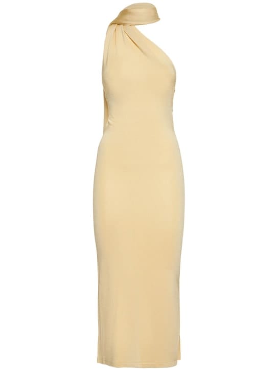 Aya Muse: One-shoulder draped midi dress
