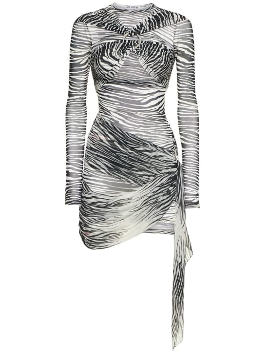 The Attico: Draped mini dress with cut-outs