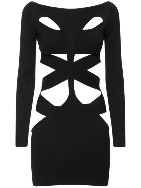 Dundas: Knit mini dress with cut-outs