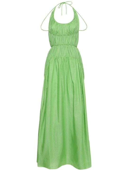 Rosie Assoulin: Halterneck gathered maxi dress