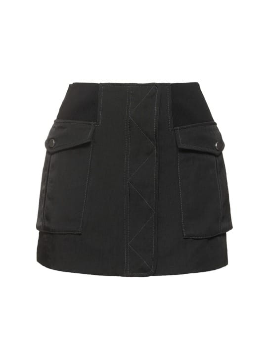 Dion Lee: 尼龙斜纹工装迷你短裙