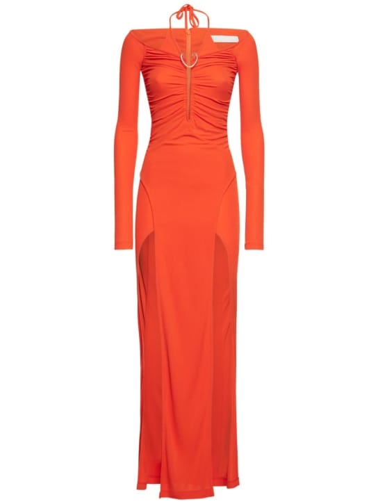 Dion Lee: Ruched maxi dress with slits