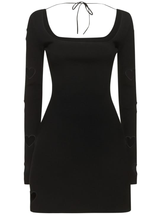 Mach & Mach: Robe courte en maille à découpes