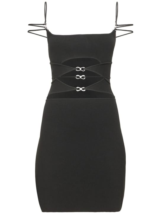 Mach & Mach: Robe courte en maille à découpes