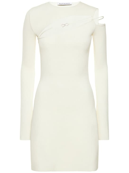 Mach & Mach: Robe courte en maille côtelée