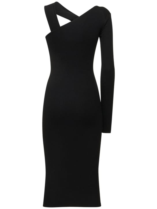 Alix Nyc: One-Shoulder-Midikleid aus Rippstrick