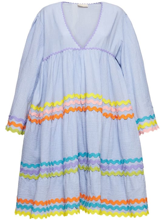 Flora Sardalos: Tiered cotton flared dress